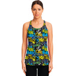 Graffiti Wall Print Women's Racerback Tank Top