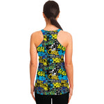 Graffiti Wall Print Women's Racerback Tank Top