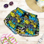 Graffiti Wall Print Women's Shorts