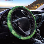 Grass Green Argyle Pattern Print Car Steering Wheel Cover