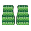 Grass Green Argyle Pattern Print Front Car Floor Mats
