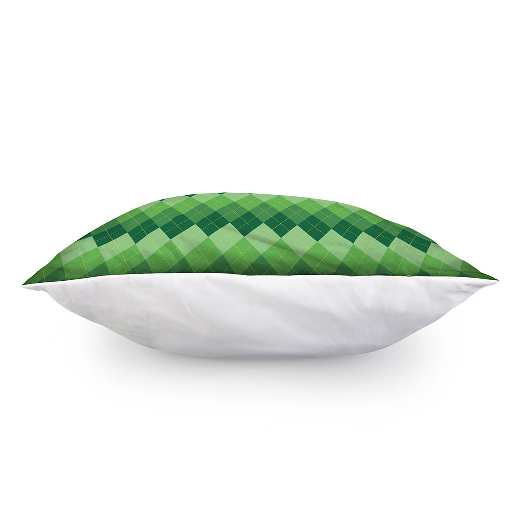 Grass Green Argyle Pattern Print Pillow Cover