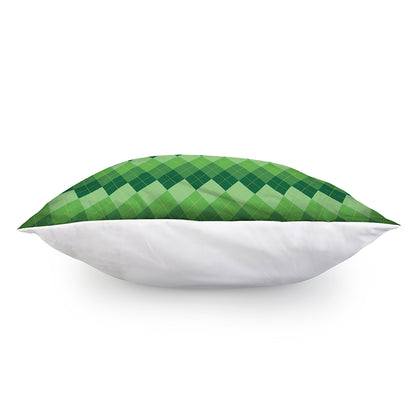 Grass Green Argyle Pattern Print Pillow Cover