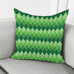 Grass Green Argyle Pattern Print Pillow Cover