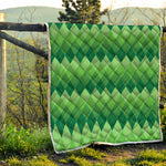 Grass Green Argyle Pattern Print Quilt