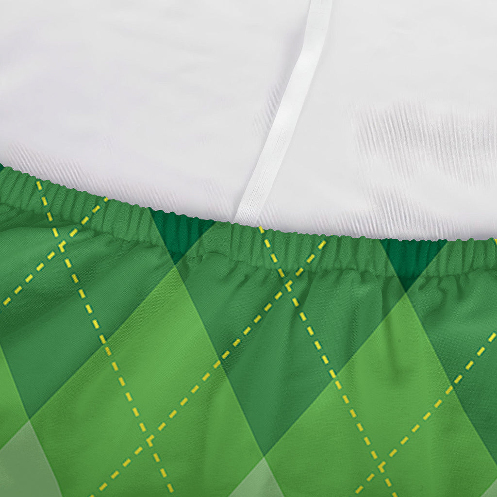 Grass Green Argyle Pattern Print Sofa Cover