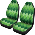 Grass Green Argyle Pattern Print Universal Fit Car Seat Covers