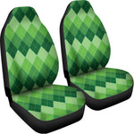 Grass Green Argyle Pattern Print Universal Fit Car Seat Covers