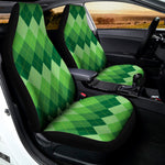 Grass Green Argyle Pattern Print Universal Fit Car Seat Covers