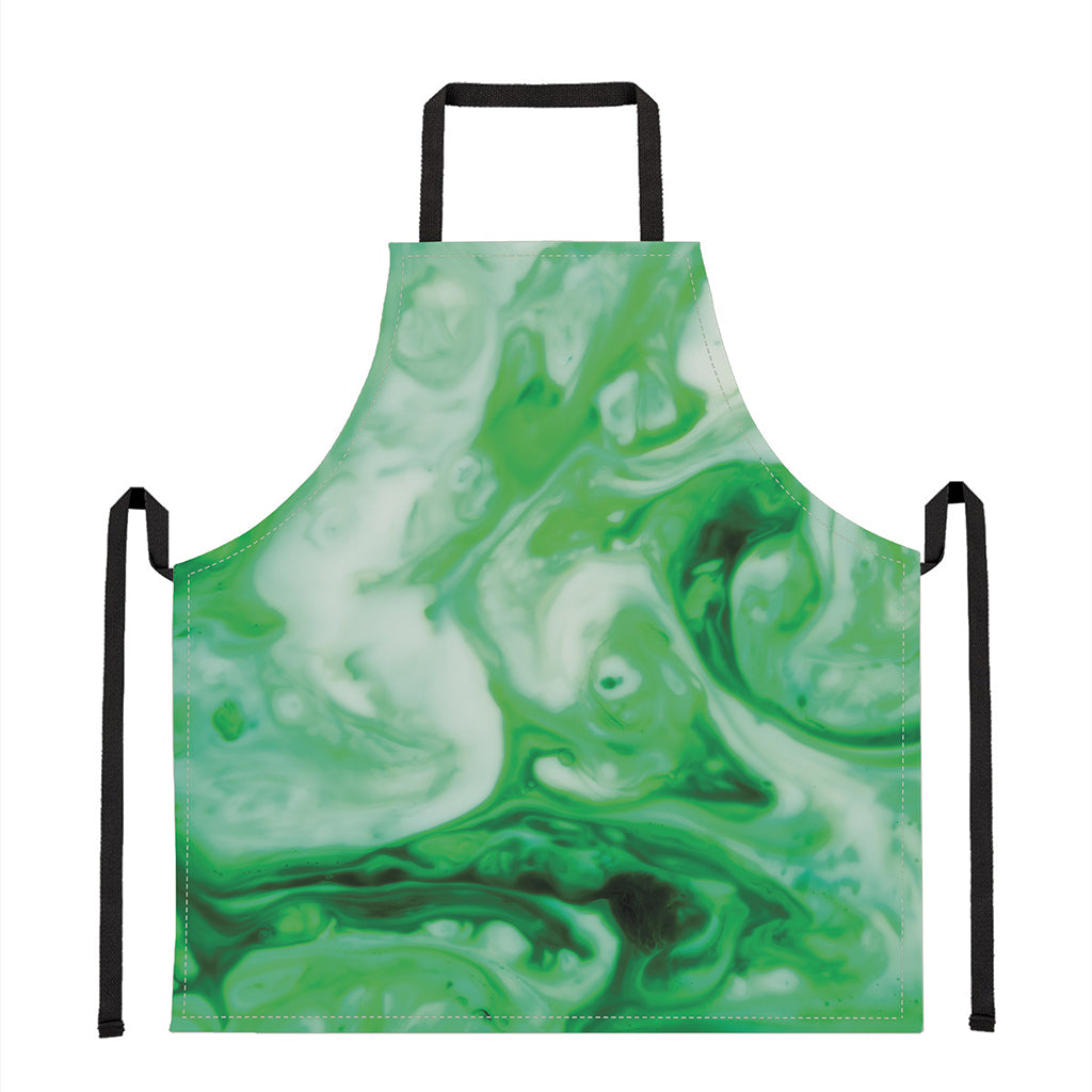 Green Acid Melt Print Apron