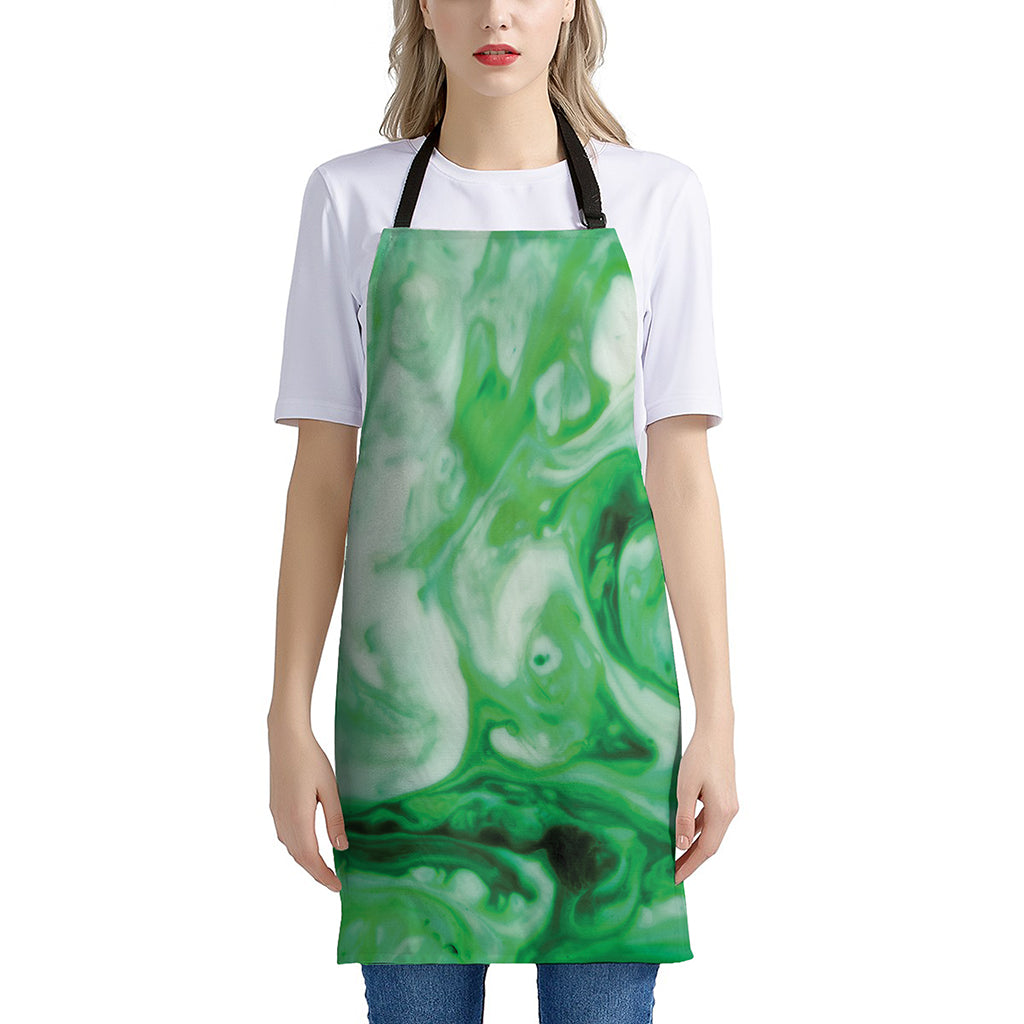 Green Acid Melt Print Apron