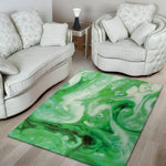 Green Acid Melt Print Area Rug