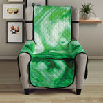 Green Acid Melt Print Armchair Protector