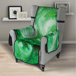 Green Acid Melt Print Armchair Protector