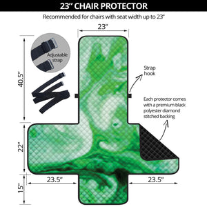 Green Acid Melt Print Armchair Protector