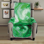 Green Acid Melt Print Armchair Protector