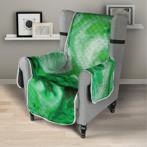 Green Acid Melt Print Armchair Protector