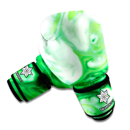 Green Acid Melt Print Boxing Gloves