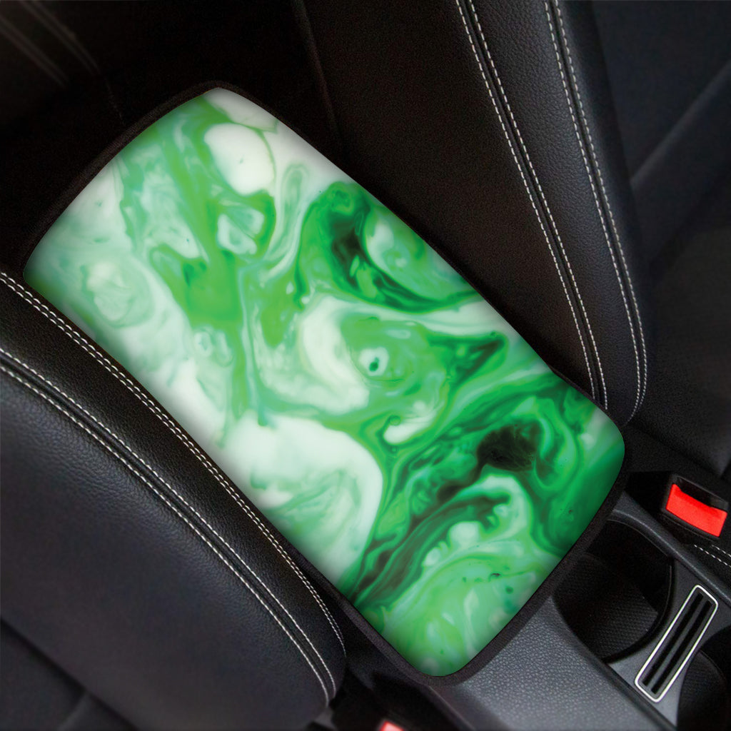 Green Acid Melt Print Car Center Console Cover