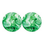 Green Acid Melt Print Car Coasters