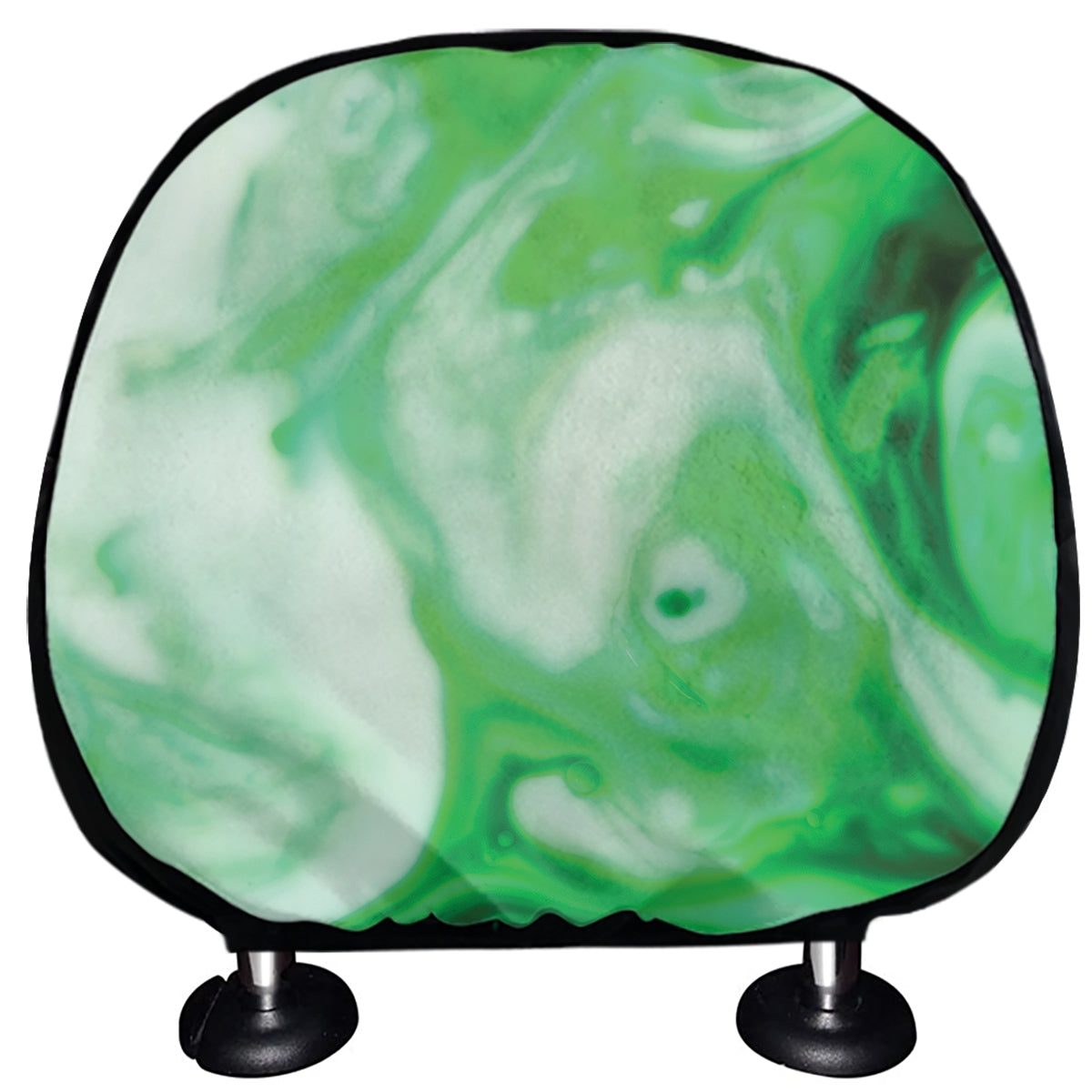 Green Acid Melt Print Car Headrest Covers