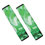 Green Acid Melt Print Car Seat Belt Covers