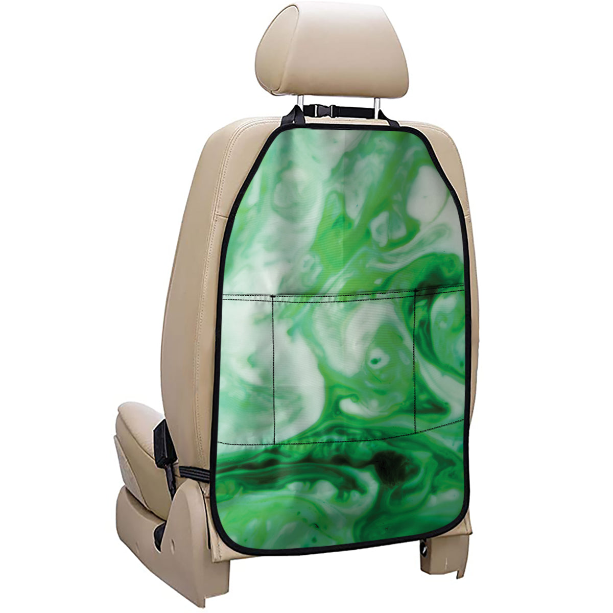 Green Acid Melt Print Car Seat Organizers