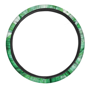 Green Acid Melt Print Car Steering Wheel Cover