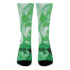 Green Acid Melt Print Crew Socks