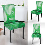 Green Acid Melt Print Dining Chair Slipcover