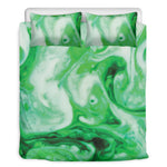 Green Acid Melt Print Duvet Cover Bedding Set