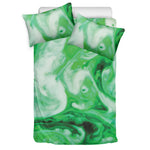 Green Acid Melt Print Duvet Cover Bedding Set