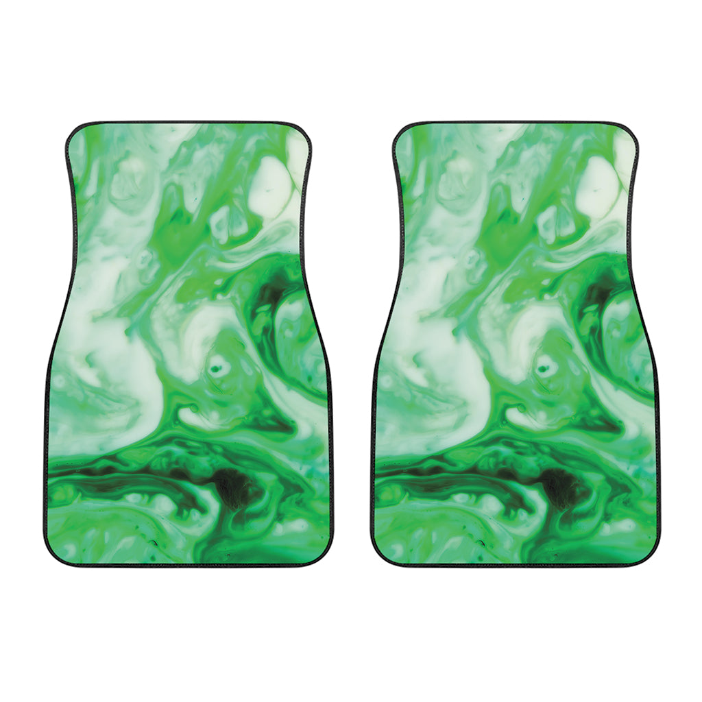 Green Acid Melt Print Front Car Floor Mats