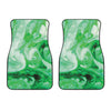 Green Acid Melt Print Front Car Floor Mats