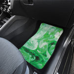 Green Acid Melt Print Front Car Floor Mats