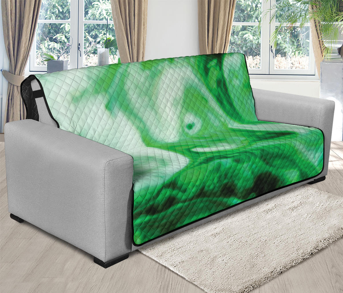 Green Acid Melt Print Futon Protector