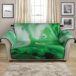 Green Acid Melt Print Loveseat Protector