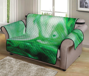 Green Acid Melt Print Loveseat Protector