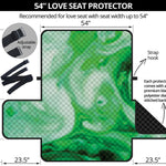 Green Acid Melt Print Loveseat Protector