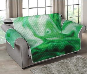 Green Acid Melt Print Loveseat Protector