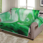 Green Acid Melt Print Loveseat Protector