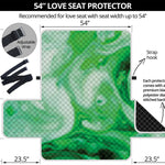 Green Acid Melt Print Loveseat Protector