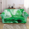 Green Acid Melt Print Loveseat Slipcover