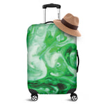 Green Acid Melt Print Luggage Cover