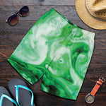 Green Acid Melt Print Men's Shorts