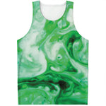 Green Acid Melt Print Men's Tank Top