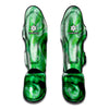 Green Acid Melt Print Muay Thai Shin Guard