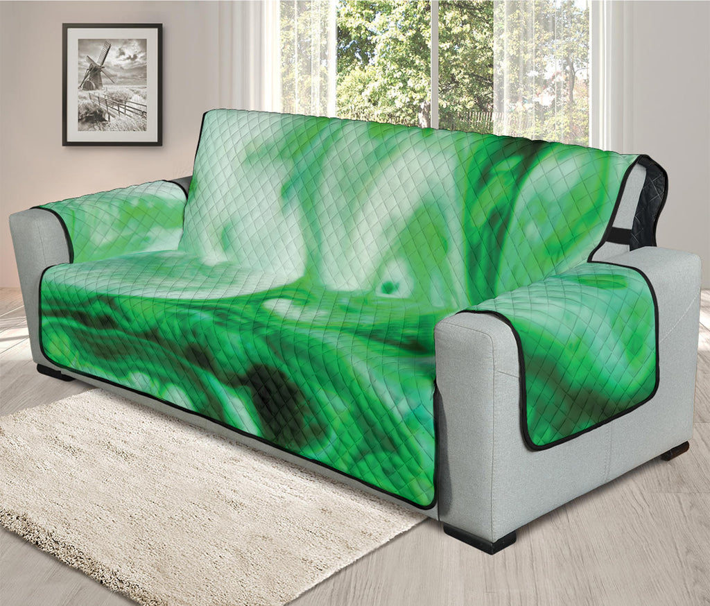 Green Acid Melt Print Oversized Sofa Protector