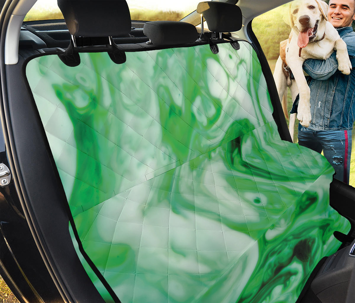 Green Acid Melt Print Pet Car Back Seat Cover