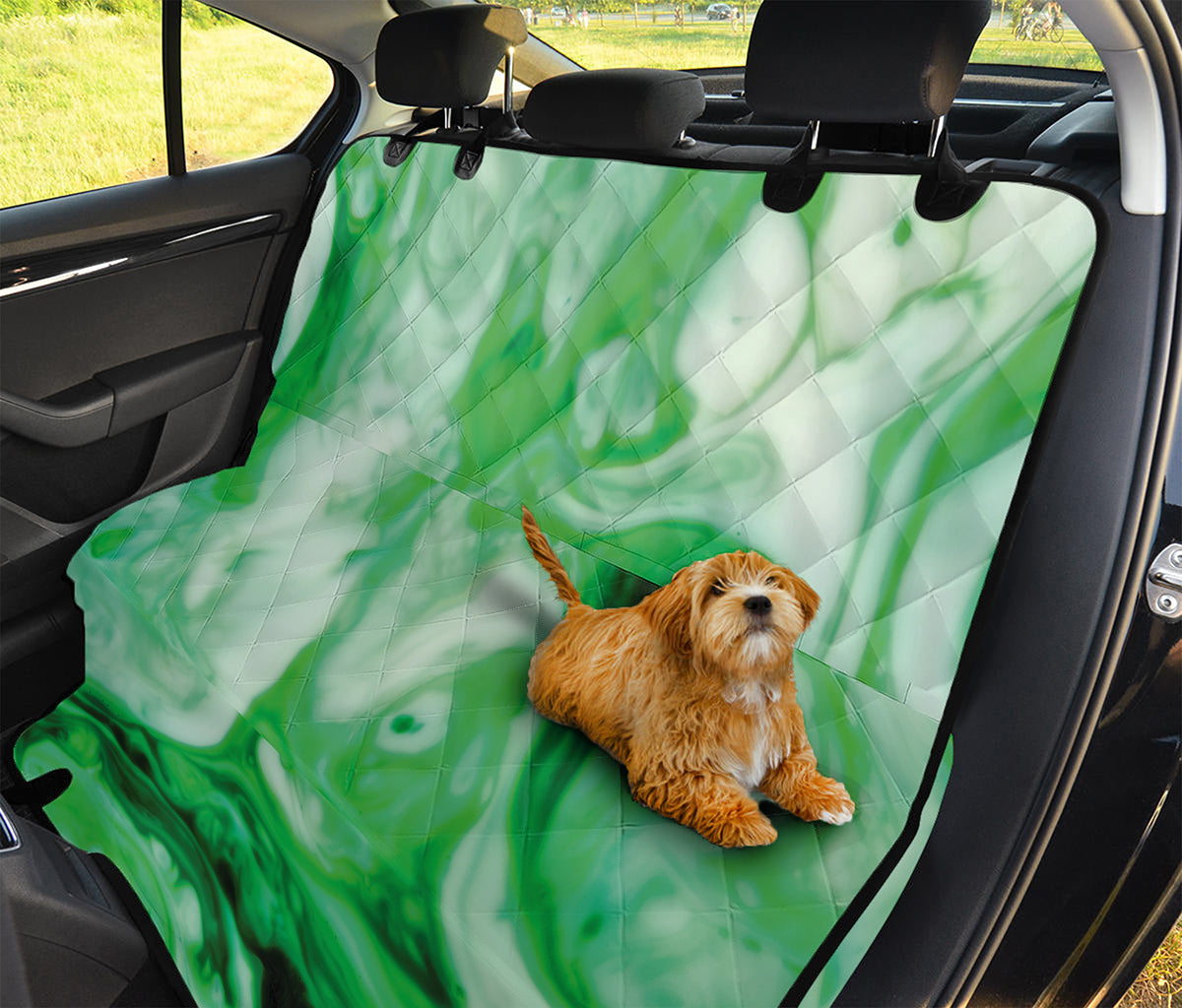 Green Acid Melt Print Pet Car Back Seat Cover